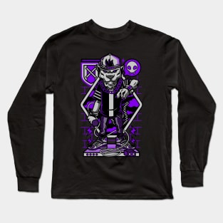 MC Wolf Rapper Purple Long Sleeve T-Shirt